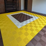 Interlocking Plastic Garage Flooring Tiles (Pack of 25 Tiles)