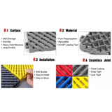 Interlocking Plastic Garage Flooring Tiles (Pack of 25 Tiles)