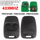 2-Button Replacement Remote Key 433MHz for Land Rover, MG & Nissan (FCC: YWX101200)
