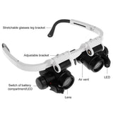 LED Magnifying Glasses – 8X/15X/23X Telescopic Watch & Jewlery Repair Loupe