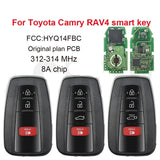 Smart Remote Key 312–314MHz 8A Chip for Toyota Camry & RAV4 (2018+)