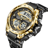 LIGE Men's Digital Sports Watch – LED Display, Quartz Movement, Stopwatch (4 designs available)