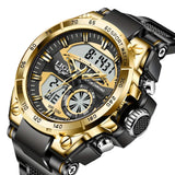LIGE Men's Digital Sports Watch – LED Display, Quartz Movement, Stopwatch (4 designs available)