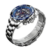 LIGE Men's Dual Display Watch – Stainless Steel Quartz (6 models available)