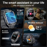 LIGE Smartwatch – Wireless Calling, 100+ Sports Modes, AI Voice (4 types available)