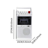 Lightweight Cassette Player with Stereo Speakers (available in Black & White)