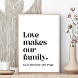 Love Makes Our Family Personalised Print