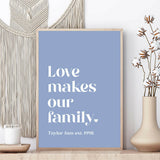 Love Makes Our Family Personalised Print