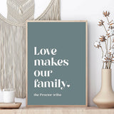 Love Makes Our Family Personalised Print
