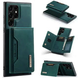M2 Leather Case for Samsung (Green with wallet)