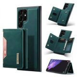 M2 Leather Case for Samsung (Green with wallet)