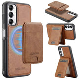 Leather Wallet Case for Samsung S/A Series (Brown)