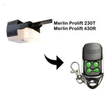 433.92MHz Garage Door Remote for Merlin M832, M842, M844, 230T & 430R, Rolling Code