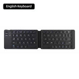 Mini Foldable Bluetooth Keyboard with Touchpad, Rechargeable Wireless Ultra-Slim Pocket Keyboard for Tablet & Laptop