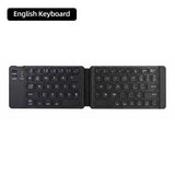 Mini Foldable Bluetooth Keyboard with Touchpad, Rechargeable Wireless Ultra-Slim Pocket Keyboard for Tablet & Laptop