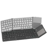 Mini Foldable Bluetooth Keyboard with Touchpad, Rechargeable Wireless Ultra-Slim Pocket Keyboard for Tablet & Laptop