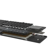 Mini Foldable Bluetooth Keyboard with Touchpad, Rechargeable Wireless Ultra-Slim Pocket Keyboard for Tablet & Laptop