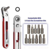 Mini Two-Way Ratchet Screwdriver – Flat/Hex Head (3 type of sets available)