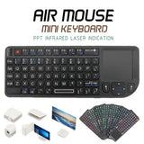 Mini Wireless Keyboard with Backlit Touchpad & Air Mouse