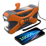 Multifunctional 10000mAh Solar Crank Radio (2 colours available)
