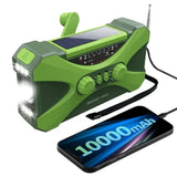 Multifunctional 10000mAh Solar Crank Radio (2 colours available)