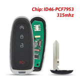 Smart Remote Key 315/434MHz ID46 PCF7953 4D63/4D83 Chip for Ford Edge, Explorer, Escape & Focus