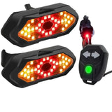 USB Rechargeable 40-LED Bicycle Tail Light with Remote Turn Signals