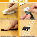 Reusable Cable Ties with Self-Adhesive Power Cord Holder