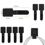 Reusable Cable Ties with Self-Adhesive Power Cord Holder