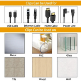 Reusable Cable Ties with Self-Adhesive Power Cord Holder