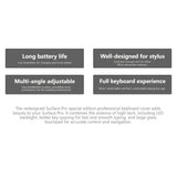 Surface Pro 8/9/X/10/11 Bluetooth Magnetic Keyboard with Touchpad, Pen Slot & 7 Colors available
