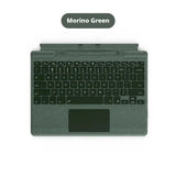 Upgraded Bluetooth Magnetic Keyboard with Touchpad & Pen Slot for Surface Pro 8, 9, 10, 11 & X – 7-Color Backlit