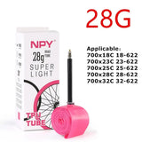 Ultralight 28g TPU Inner Tube, 700C x 18/25/28/32 Road Bike Tube with 45/65/85mm Presta Valve