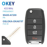 Remote Car Key Fob 315/433MHz for Kia Forte (2017–2018) TQ8-RKE-3F05 / OSLOKA-OKA875T