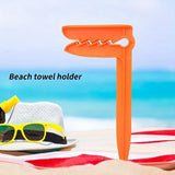 Outdoor Beach & Picnic Mat Towel Holder – Windproof Camping Tool (4pcs)