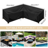 Outdoor Waterproof L-Shape Sofa Cover – Heavy-Duty Weather Protection (different sizes available)