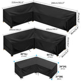 Outdoor Waterproof L-Shape Sofa Cover – Heavy-Duty Weather Protection (different sizes available)