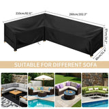 Outdoor Waterproof L-Shape Sofa Cover – Heavy-Duty Weather Protection (different sizes available)