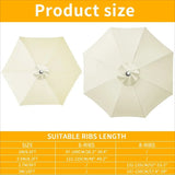 Parasol Replacement Cover – 6 or 8 Ribs (6 colours available)
