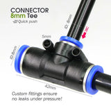 PE Hose with Adjustable Misting Sprayer & Pump Kit for Garden (different sizes available)