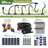 PE Hose with Adjustable Misting Sprayer & Pump Kit for Garden (different sizes available)
