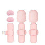 Pink Wireless Lavalier Mic for iPhone & Android (various type of sets available)