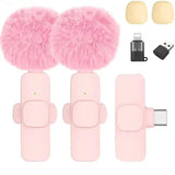 Pink Wireless Lavalier Mic for iPhone & Android (various type of sets available)