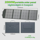 Portable 2000W Solar Charger with Bag