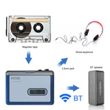 Portable Bluetooth Cassette Player with Wireless Audio Output