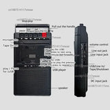 Portable Retro Cassette Player with Recording