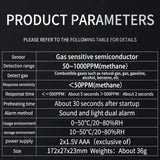 Portable Gas Leak Detector with Audible & Visual Alarm