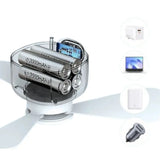 Portable Rechargeable Camping Ceiling Fan with Light & Remote