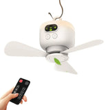 Portable Rechargeable Camping Ceiling Fan with Light & Remote