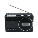 Portable Retro Cassette Player (Black & Silver)